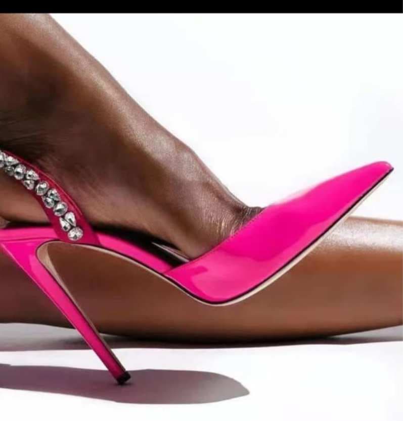 Pink Crystal Sling-back